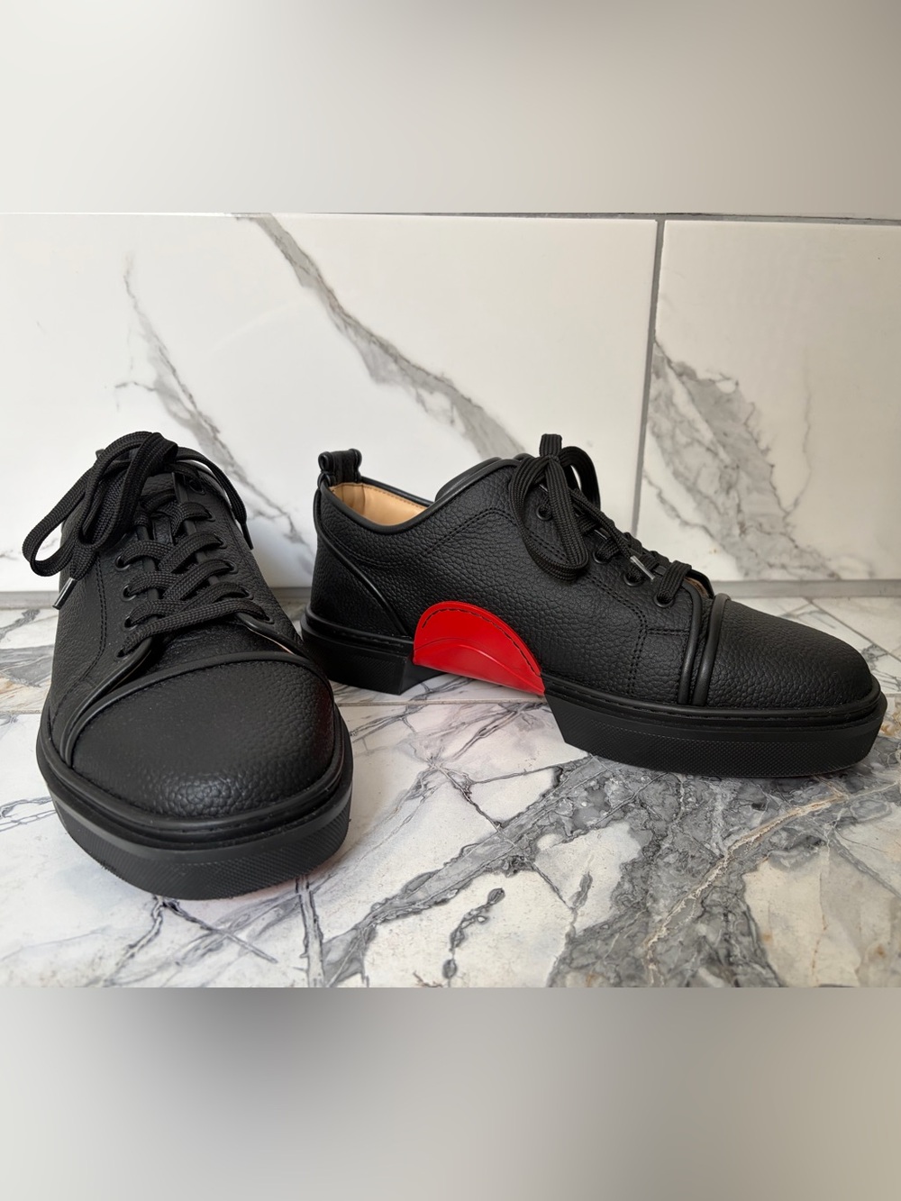Christian Louboutin Adolon Junior Black Sneakers—black